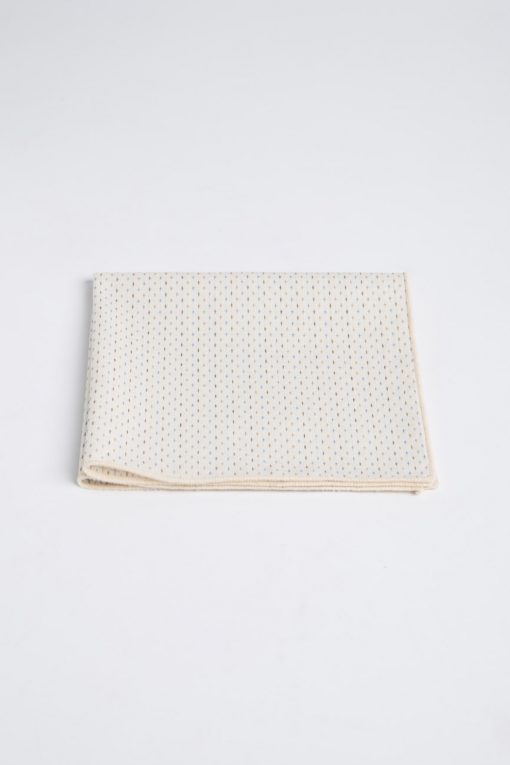 PS150015_BEIGE WITH BEIGE BROADER_POCKET SQUARE_COTTON_STITCHES_KLOFFMAN_A