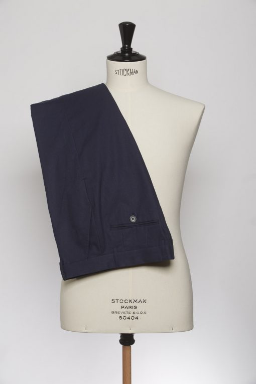 TR150001_NAVY_SOLID_TROUSERS_LINEN_SLIM FIT_KLOFFMAN